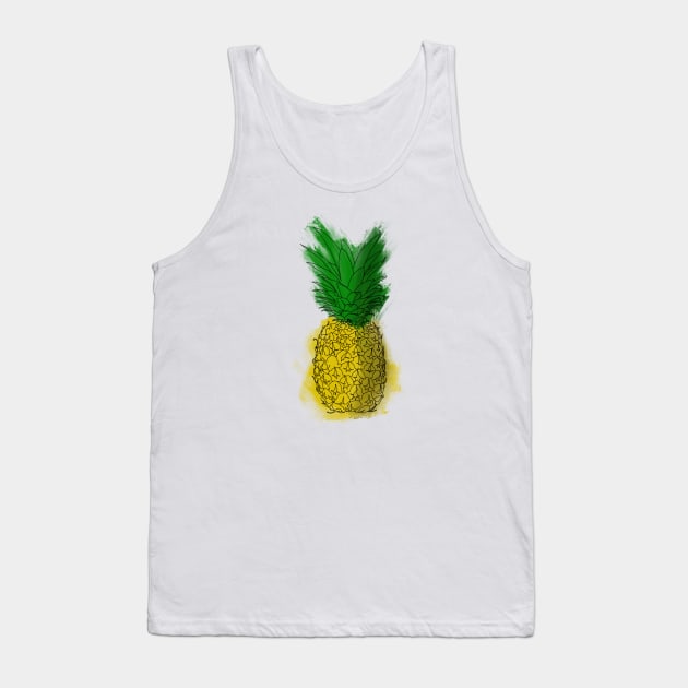 Messy Pineapple Tank Top by LexyVasquez